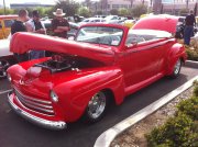 Red 1946 Ford Coupe
